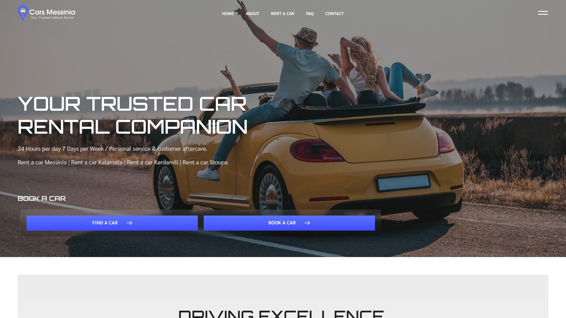 Cars Messinia — website ενοικίασης αυτοκινήτων