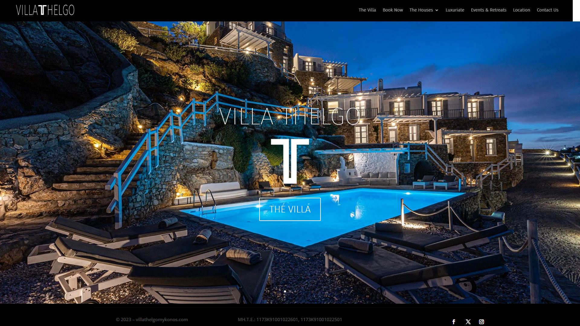 Villa Thelgo Mykonos — premium website ενοικίασης επαύλεων